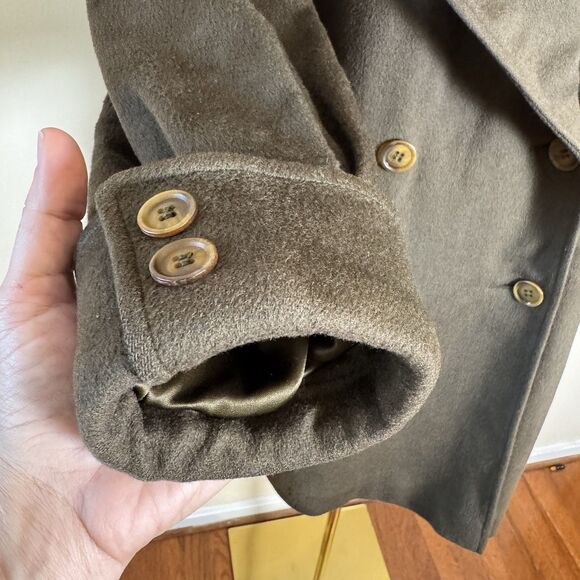 Gemini Vintage 1970's 100% Wool Brown Cape Coat Hood Size Large - Picture 9 of 16